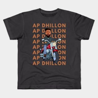 AP Dhillon Punjabi Singer | The Biker | AP Dhillon Products Kids T-Shirt